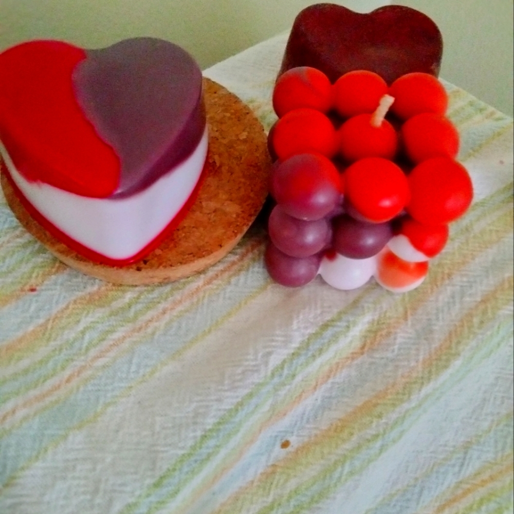 Handmade candles and wax melts freshly made by me